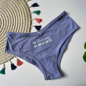 Victoria's Secret PINK Cotton Cheekster Panty Purple On Wednesday We Wrap Gifts